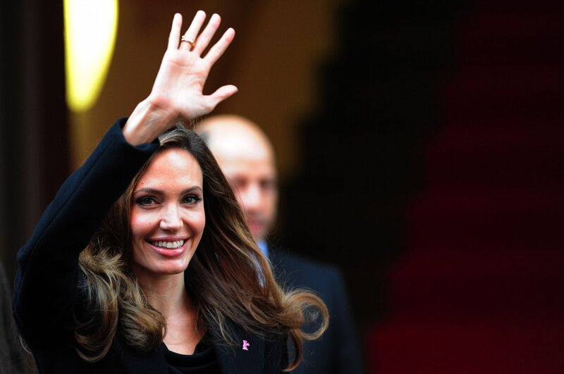 Angelina Jolie waving
