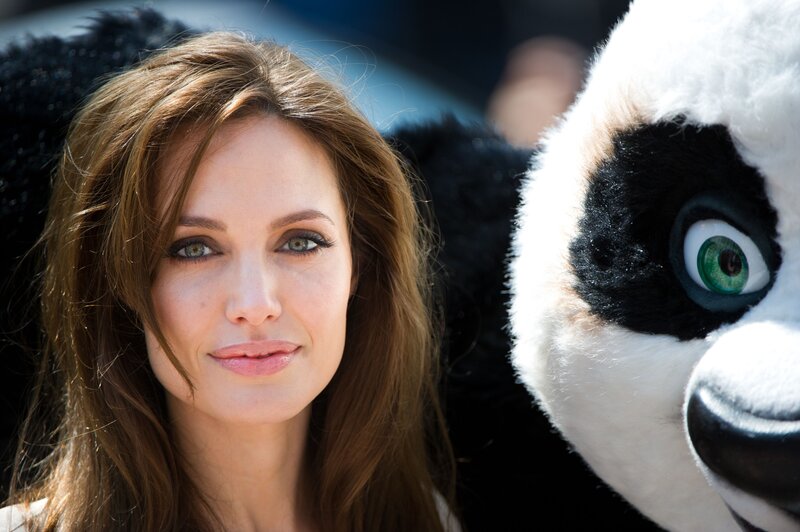 Angelina Jolie with Kung Fu Panda