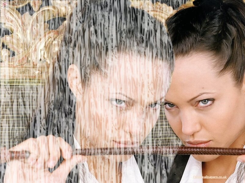 Angelina Jolie with whip