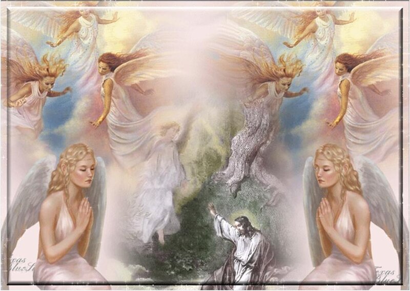 angels and jesus in heaven
