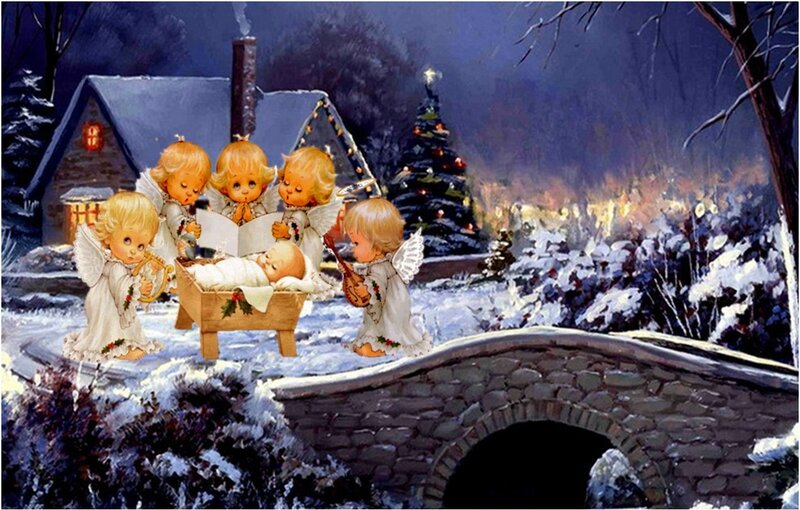 Angels Around Baby Jesus