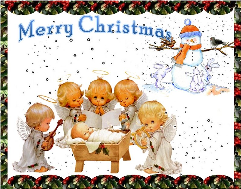 Angels Around Baby Jesus — White