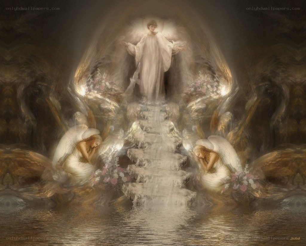 Angels ascending to heaven