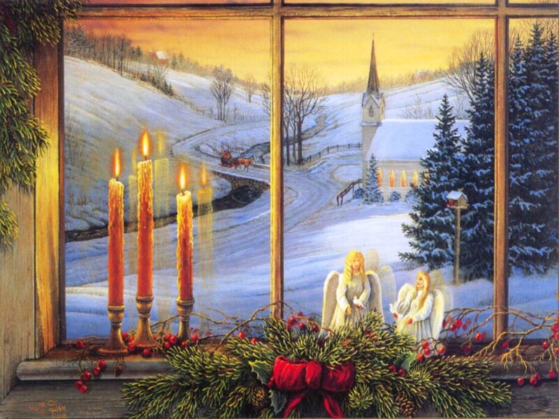 Angels by Window