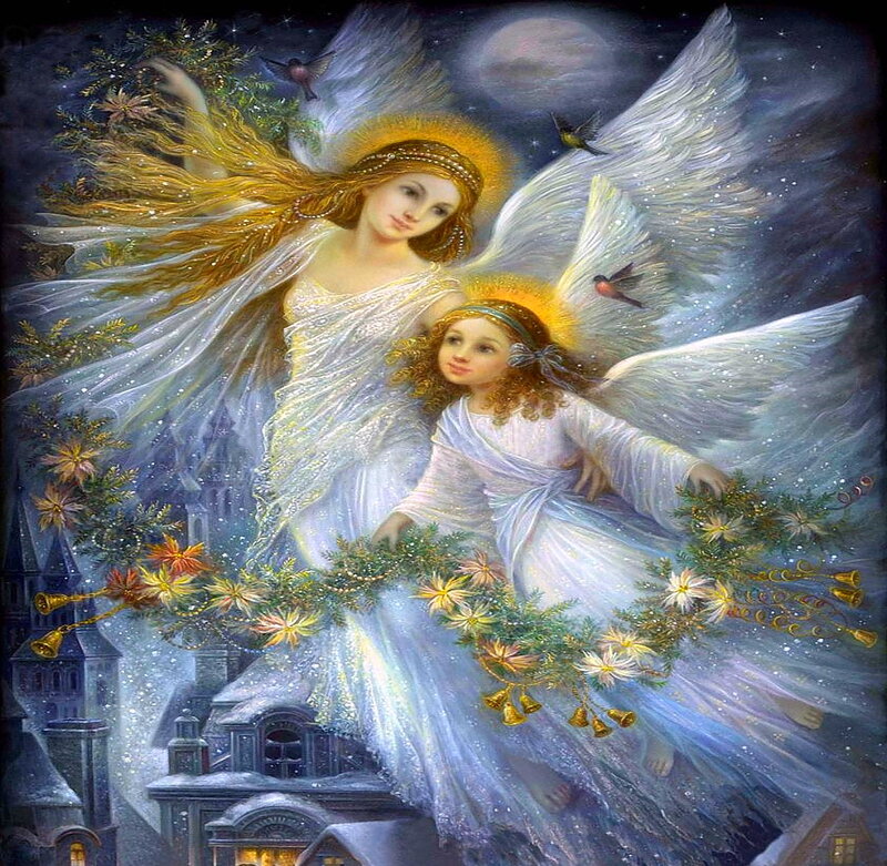 Angels Flying over Town