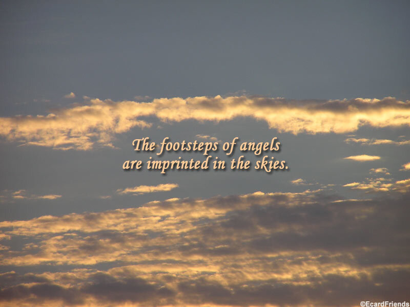 angels' footprints in the sky
