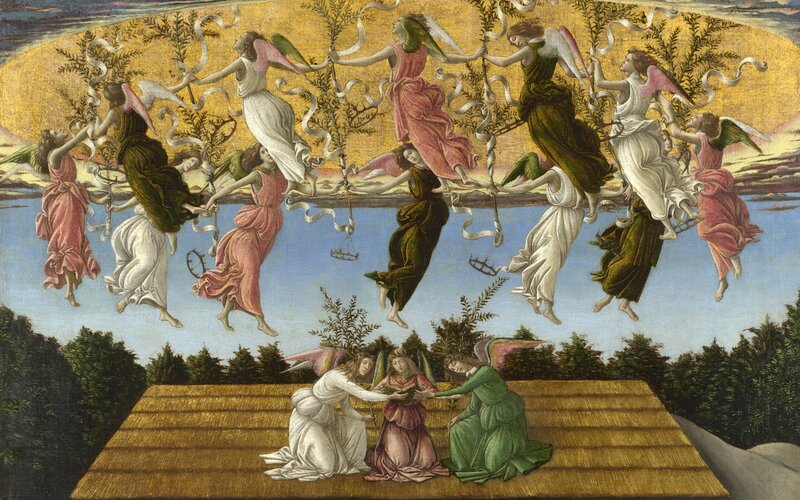 Angels in a celestial dance