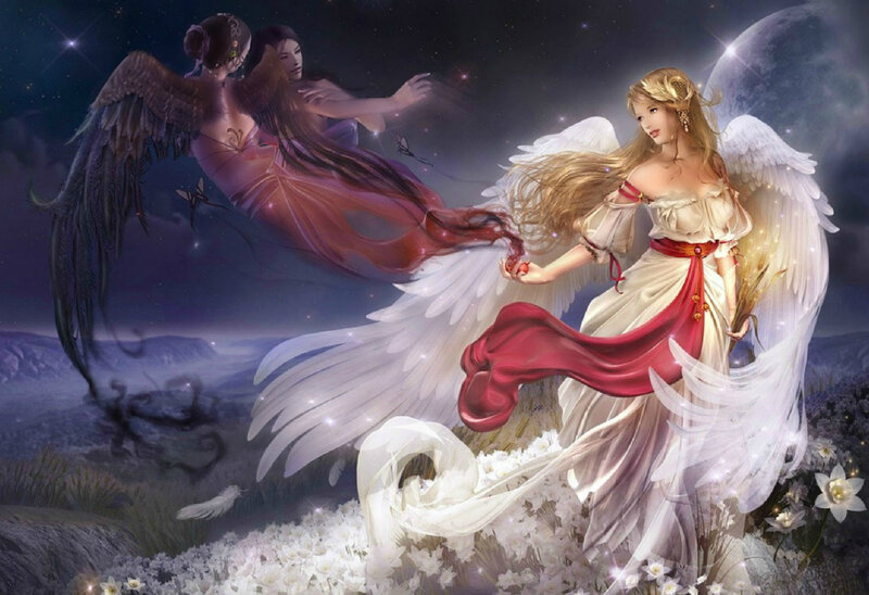 Angels in a Field — White, Dramatic
