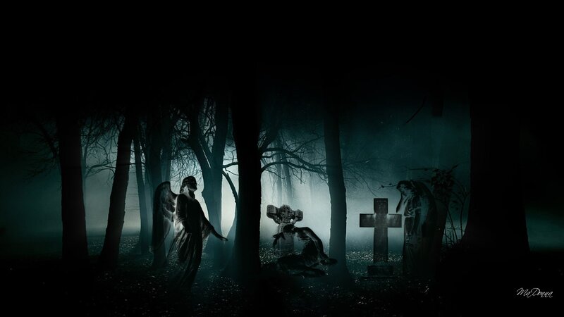 Angels in a Foggy Forest