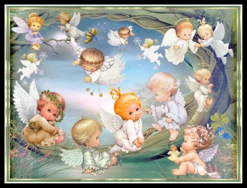 Angels in a Forest — White