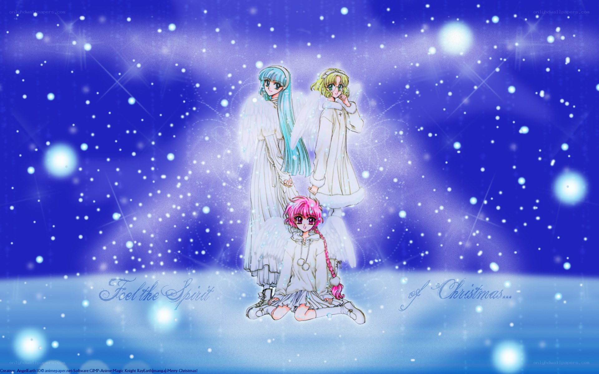 angels in a snowy scene