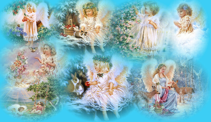 Angels in Garden Scenes
