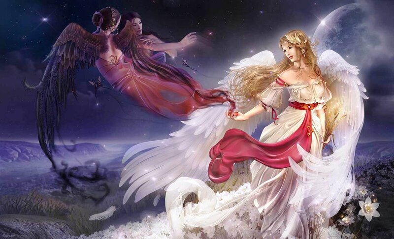 Angels in Night Sky