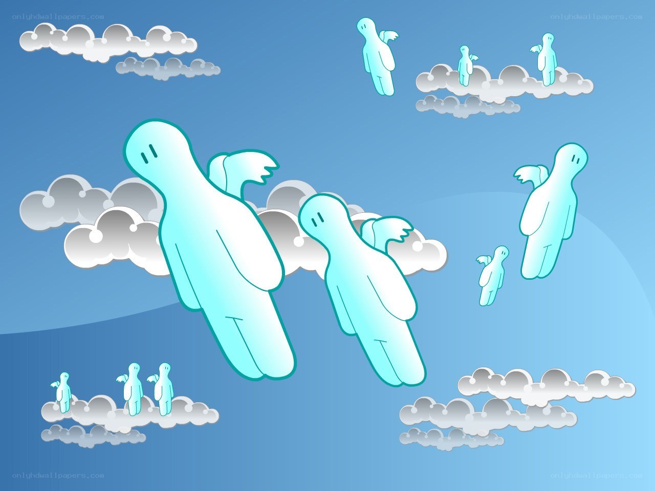 angels in the sky