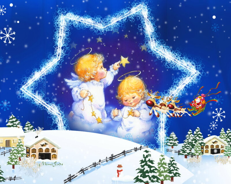 Angels in Winter Sky