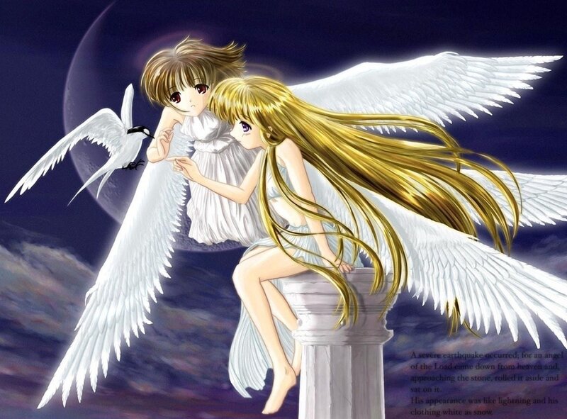 angels on a pillar
