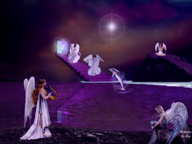 Angels on Purple Stairs