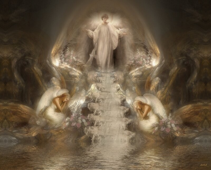 Angels on Staircase