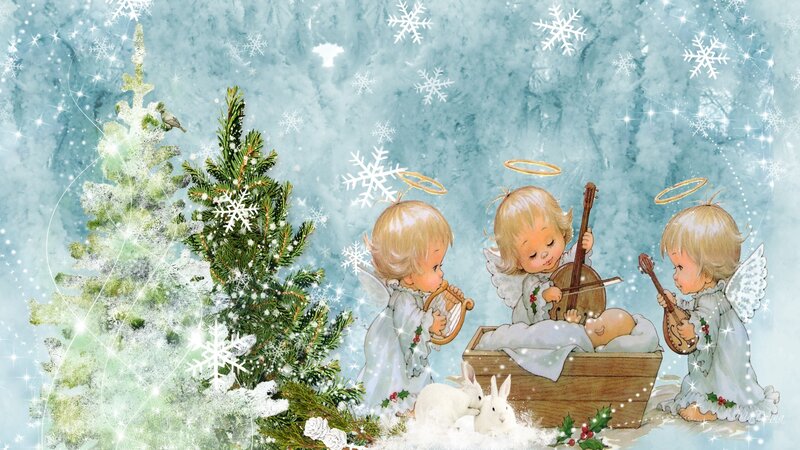 Angels Playing Music — Blue