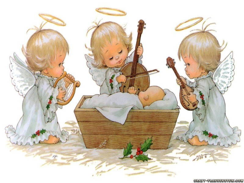 Angels Playing Music — White