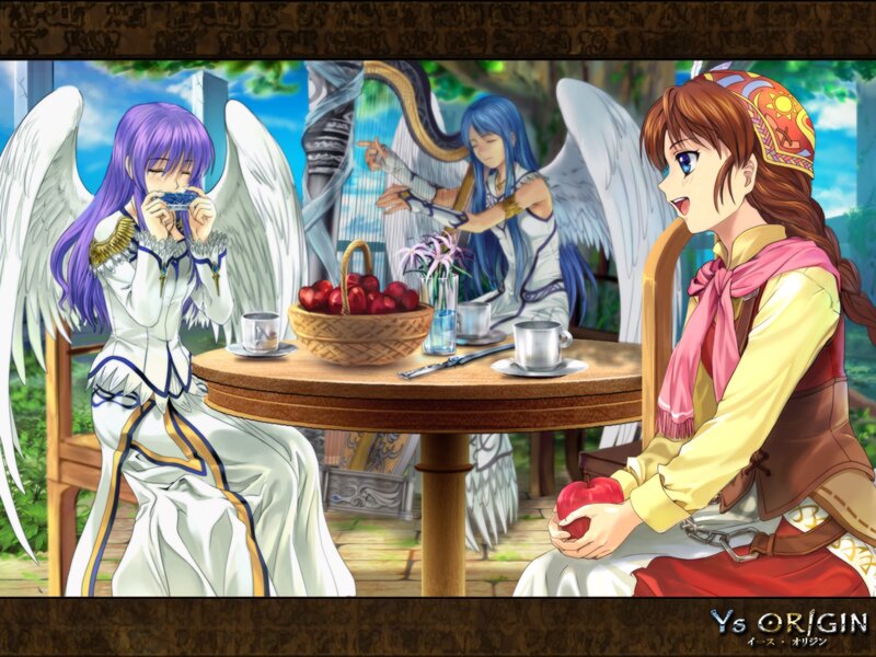 Angels sharing a meal