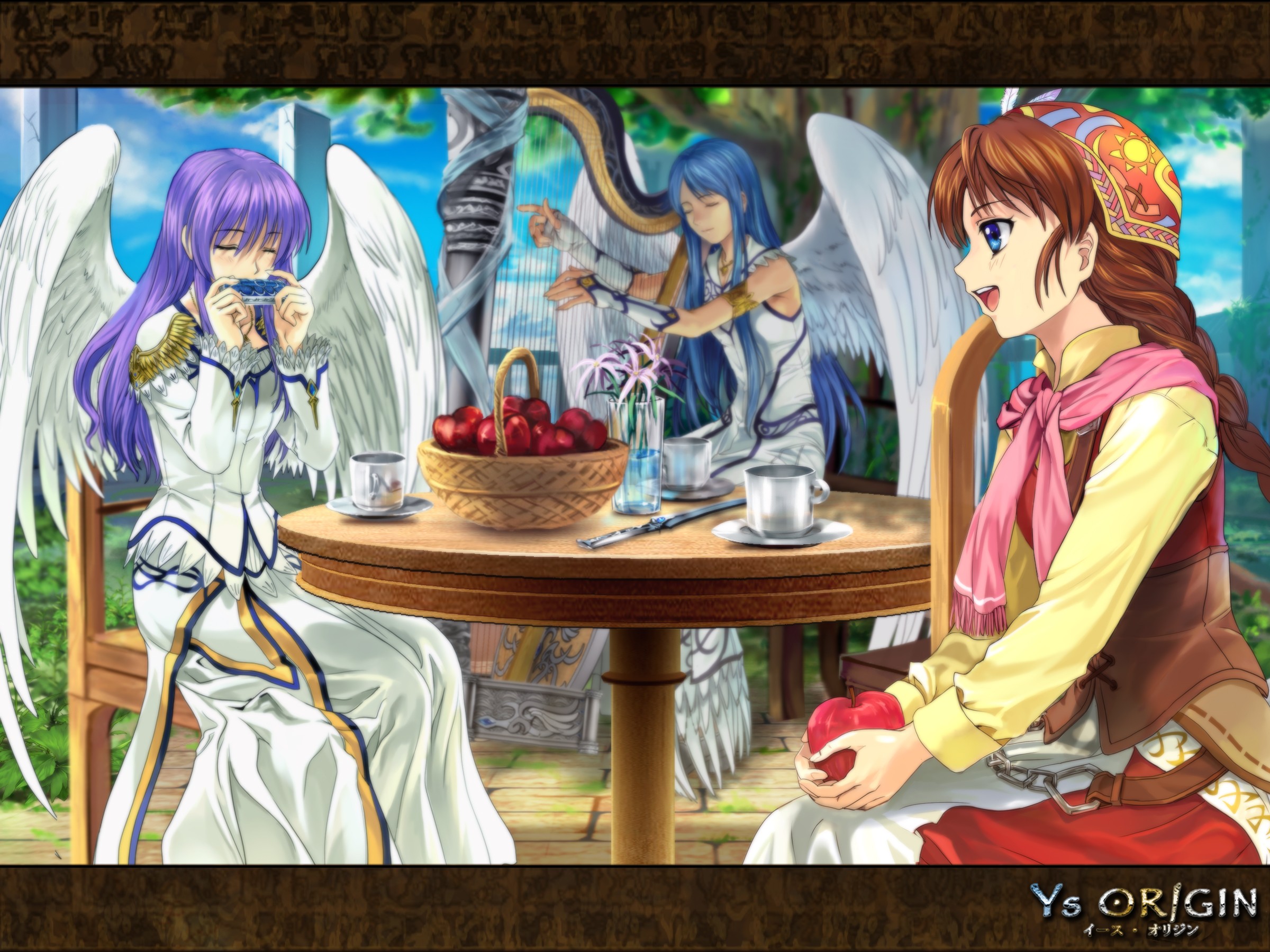 Angels sharing a meal