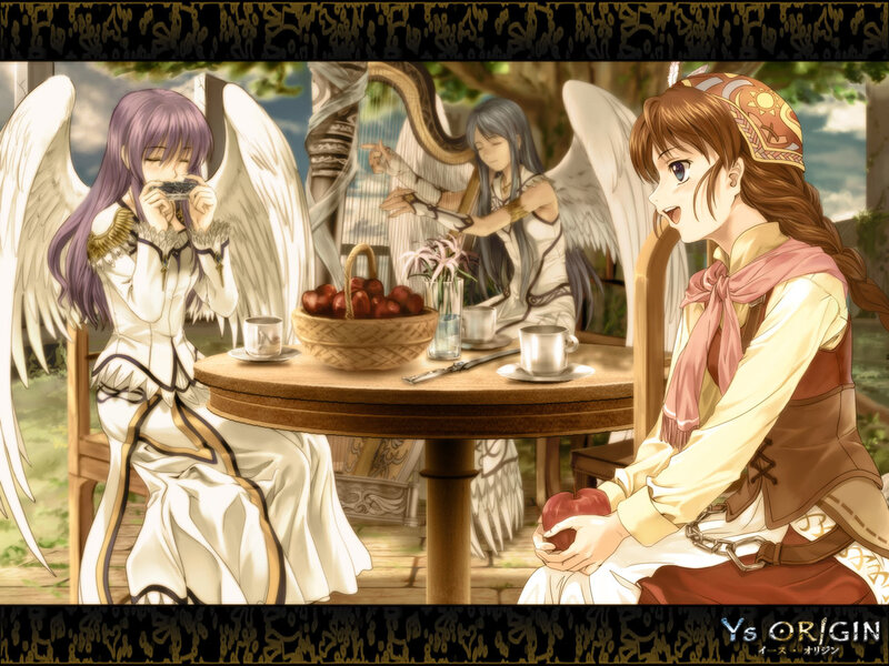 Angels sharing a meal