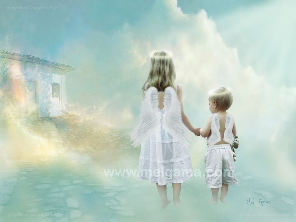 angels walking together