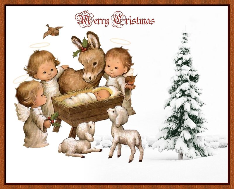 Angels with Baby Jesus — White
