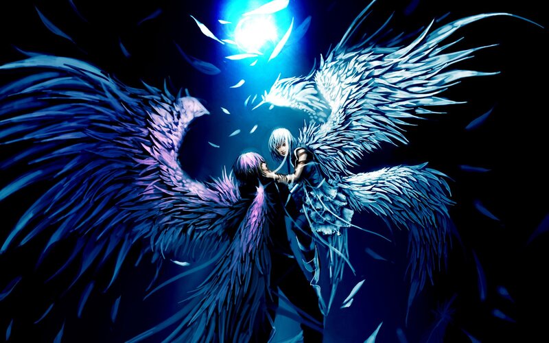 angels with blue wings