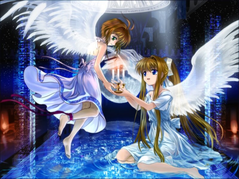 angels with candles