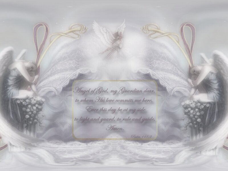 Angels with Flowers — White
