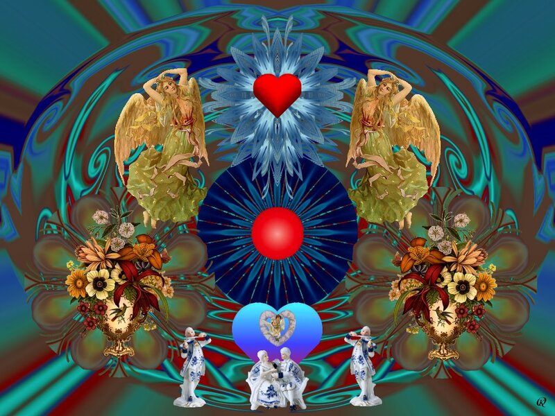 Angels with Heart Symbol
