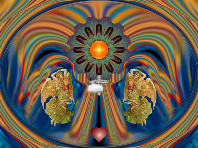 Angels with Sun Flower