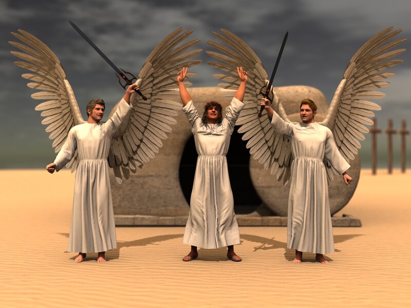 Angels with Swords — Beige