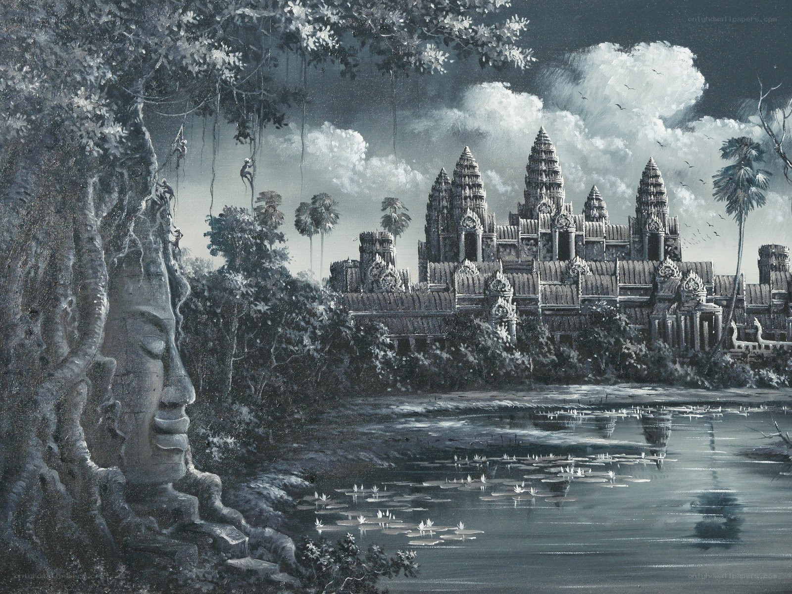 Angkor Wat in jungle