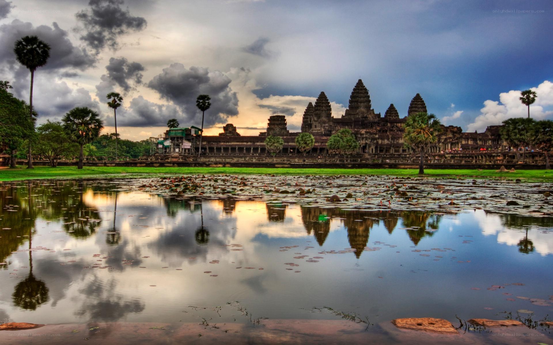 Angkor Wat reflection at sunset