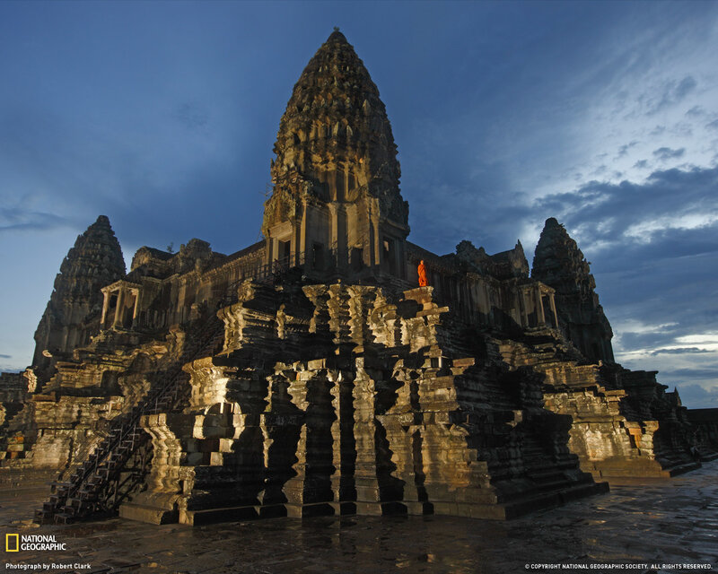 Angkor Wat temple at sunrise