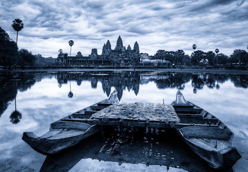 Angkor Wat Temple — Blue, Serene, Morning