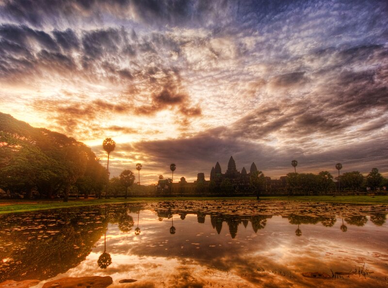 Angkor Wat Temple — Orange, Dramatic
