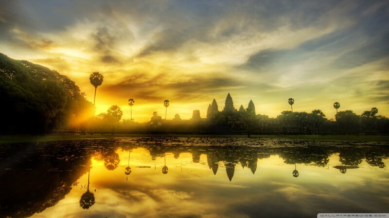 Angkor Wat Temple — Yellow, Dramatic