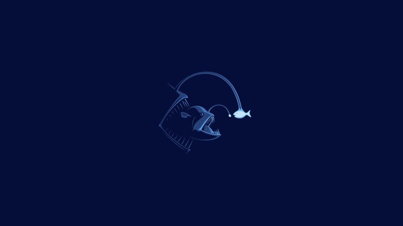 Anglerfish with bioluminescent lure