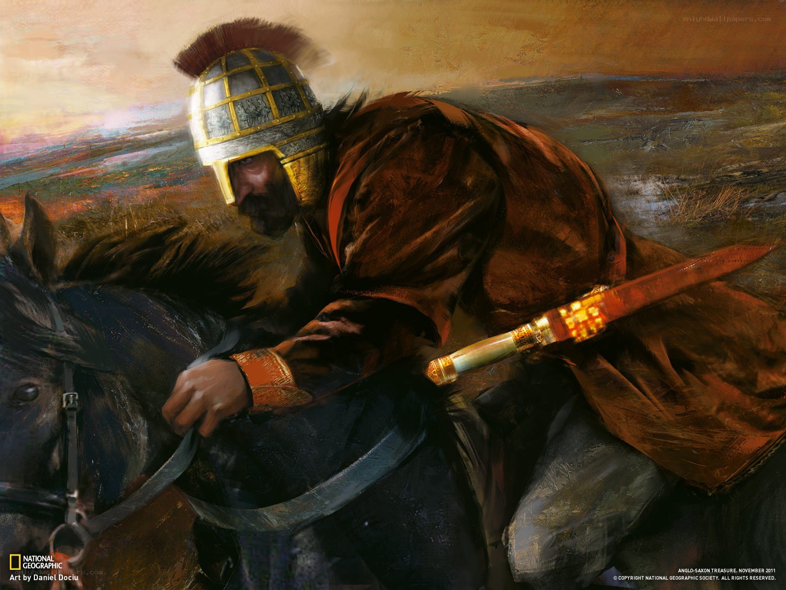 Anglo-Saxon warrior on horseback