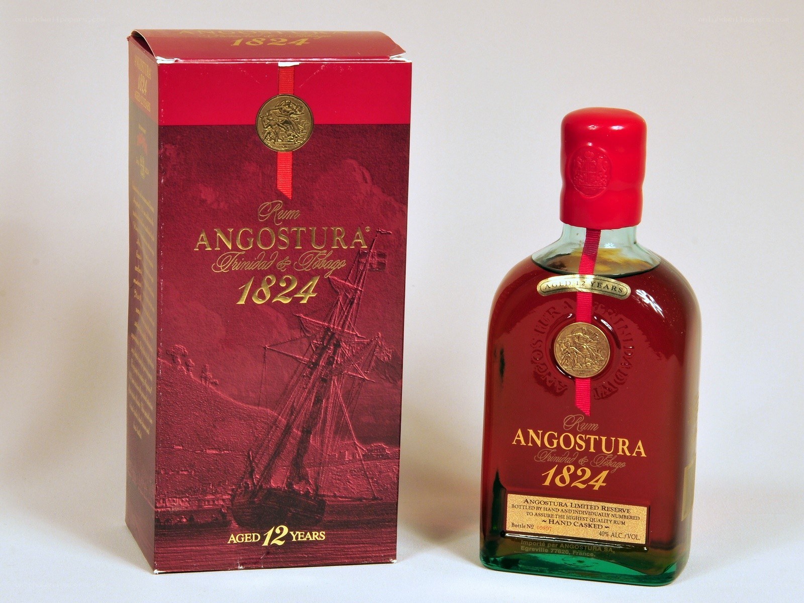 Angostura 1824 rum bottle