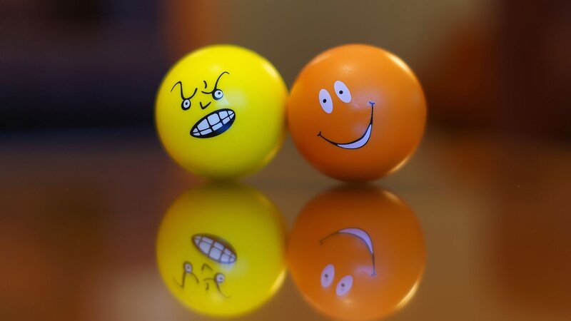 angry and happy balls
