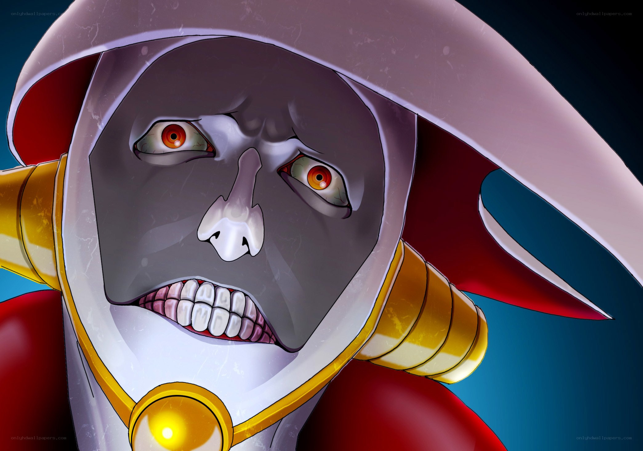 angry anime character close-up
