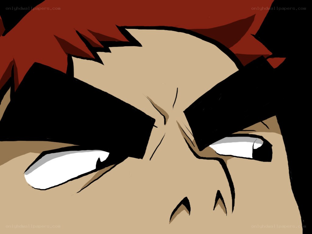 angry anime character close-up