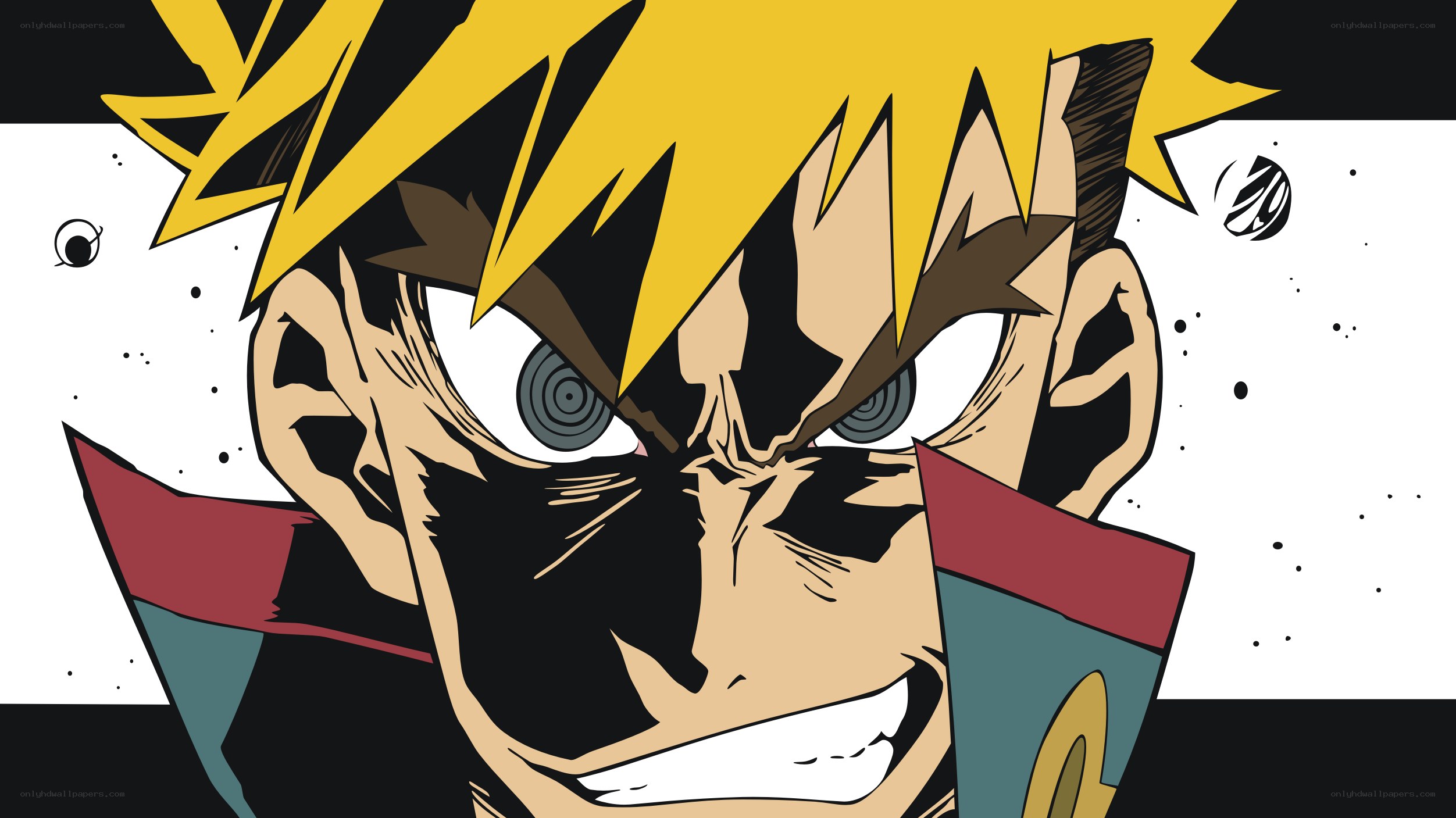 angry anime character close-up