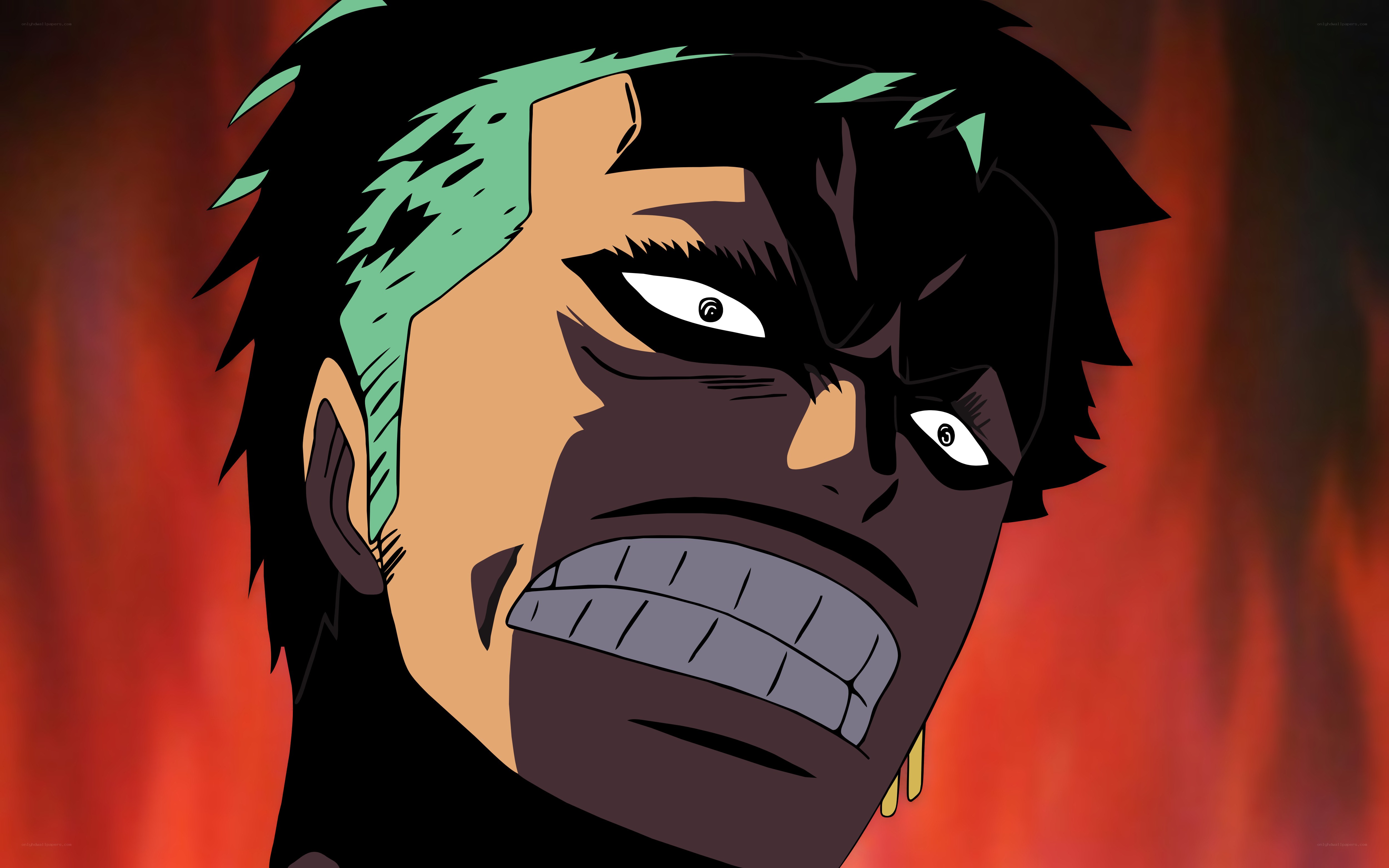 angry anime character close-up