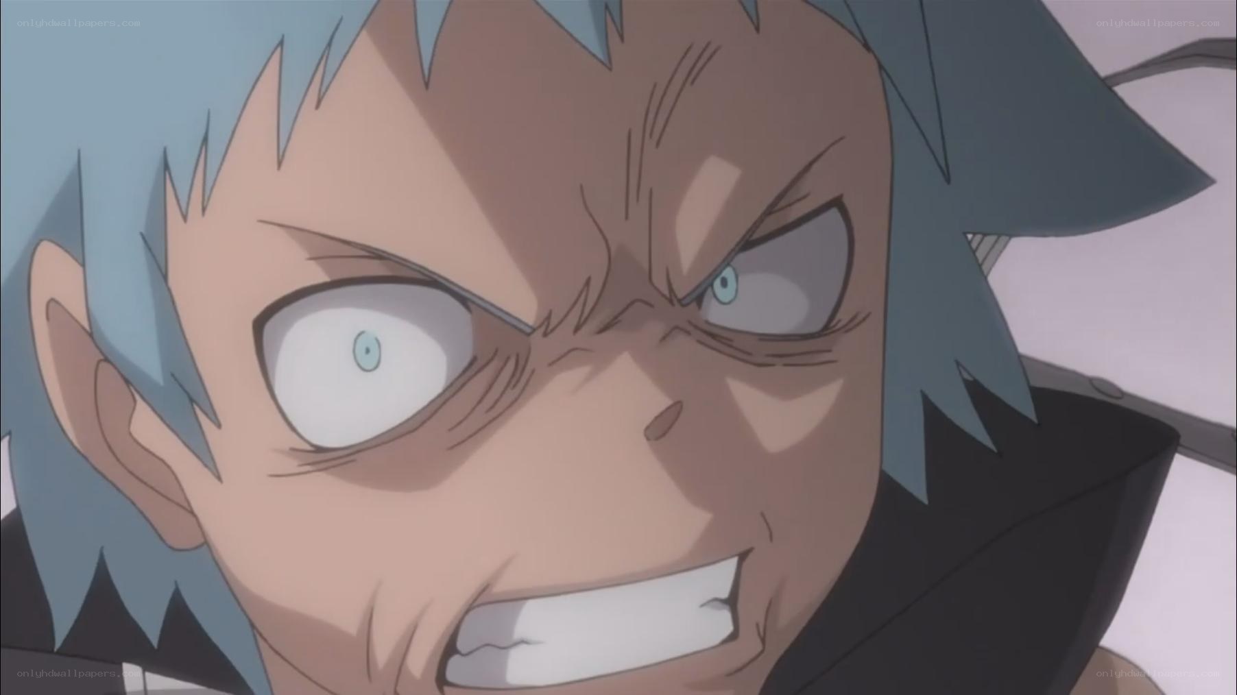 angry anime character close-up